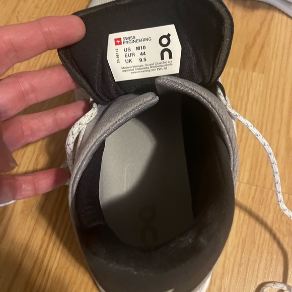 On Running Black and White Sneakers with Cushioned Sole - Picture 8 of 9